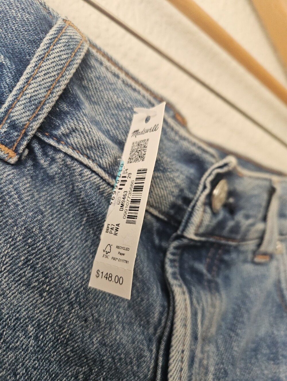 NWT Madewell pieced barrel leg jeans, W29 - Picture 9 of 12